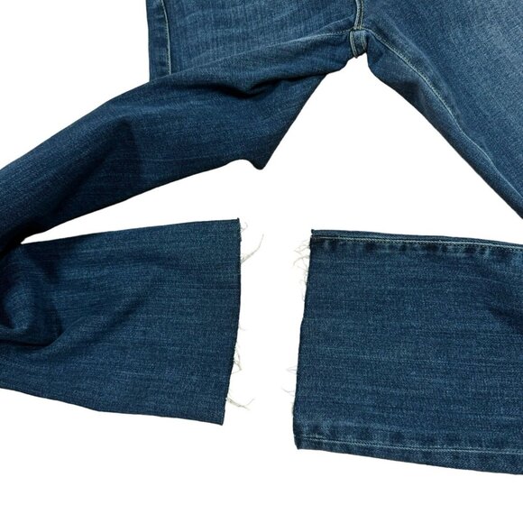 NWT Frame Denim Women's Le High Straight‎ Tulip Raw Hem Blue Jeans Sz 24 - Picture 6 of 10